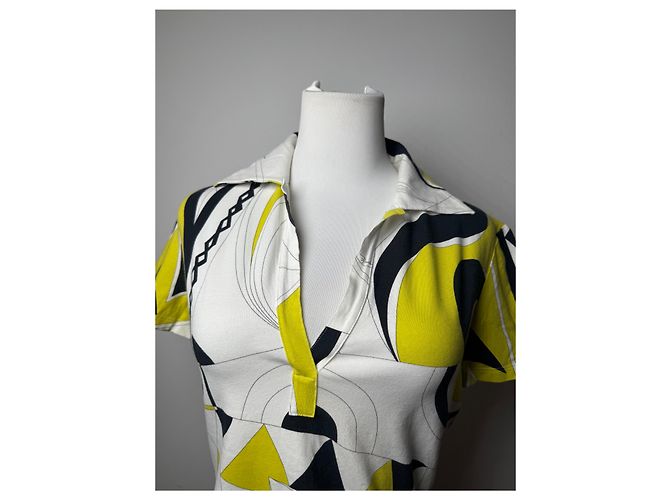 Vintage Emilio Pucci Top Weiß Gelb Schwarz - Ansicht 10