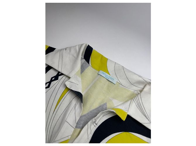 Vintage Emilio Pucci Top Weiß Gelb Schwarz - Ansicht 5