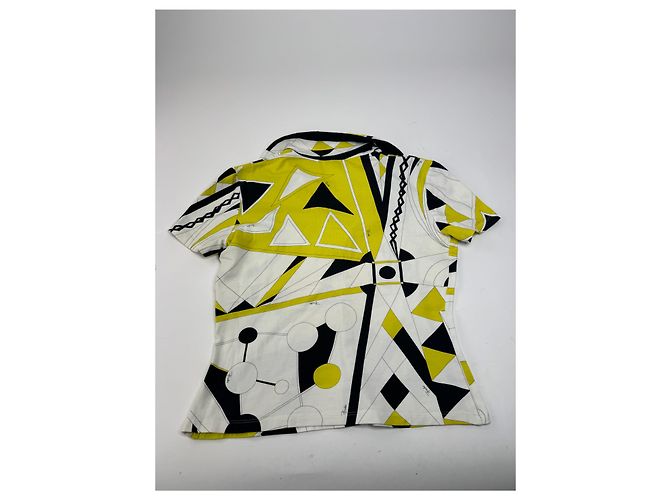 Vintage Emilio Pucci Top Weiß Gelb Schwarz - Ansicht 7