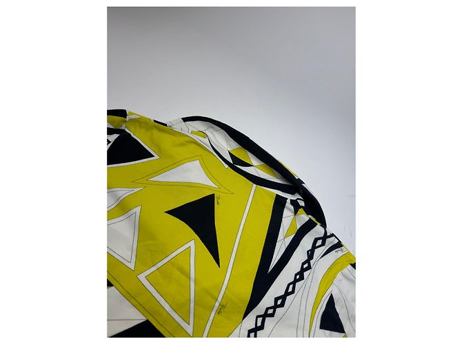 Vintage Emilio Pucci Top Weiß Gelb Schwarz - Ansicht 8