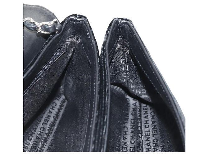 Borsa a Spalla CHANEL Catena COCO Marchio Camelia Velluto Nero Argento CC Auth 149585V - vista 23