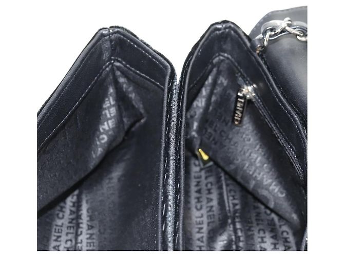 Borsa a Spalla CHANEL Catena COCO Marchio Camelia Velluto Nero Argento CC Auth 149585V - vista 24