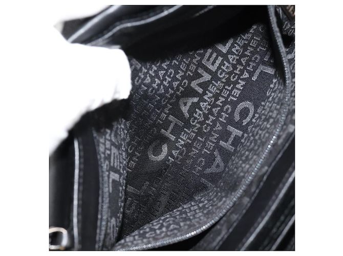 Borsa a Spalla CHANEL Catena COCO Marchio Camelia Velluto Nero Argento CC Auth 149585V - vista 26