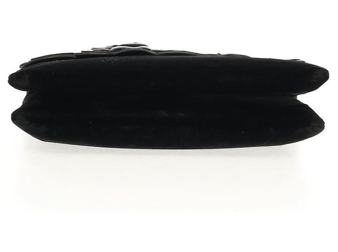 Borsa a Spalla CHANEL Catena COCO Marchio Camelia Velluto Nero Argento CC Auth 149585V - vista 5
