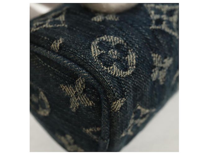 LOUIS VUITTON Pochette Monogram Denim Trousse Speedy GM Blu M95081 LV Auth 153581V - vista 10