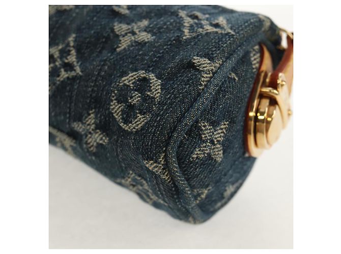 LOUIS VUITTON Pochette Monogram Denim Trousse Speedy GM Blu M95081 LV Auth 153581V - vista 11