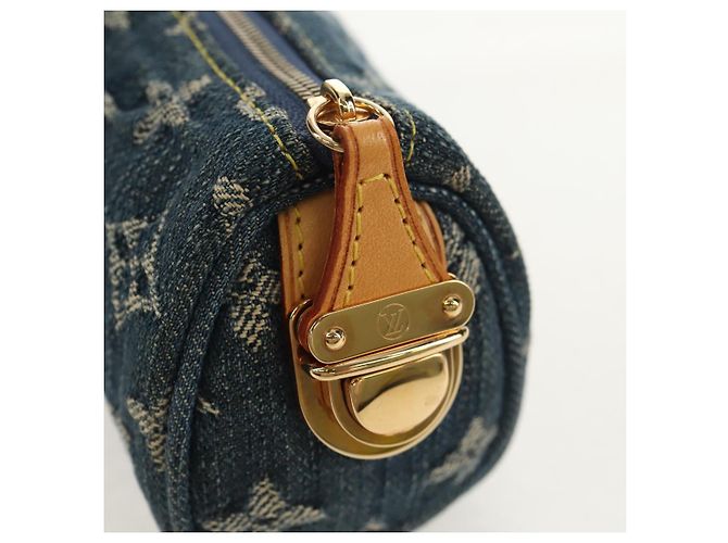 LOUIS VUITTON Pochette Monogram Denim Trousse Speedy GM Blu M95081 LV Auth 153581V - vista 12