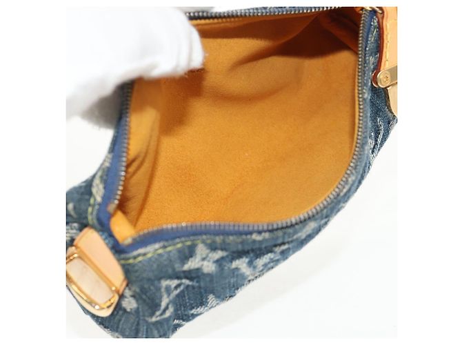 LOUIS VUITTON Pochette Monogram Denim Trousse Speedy GM Blu M95081 LV Auth 153581V - vista 16