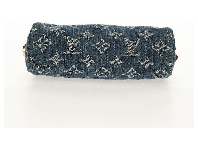 LOUIS VUITTON Pochette Monogram Denim Trousse Speedy GM Blu M95081 LV Auth 153581V - vista 7