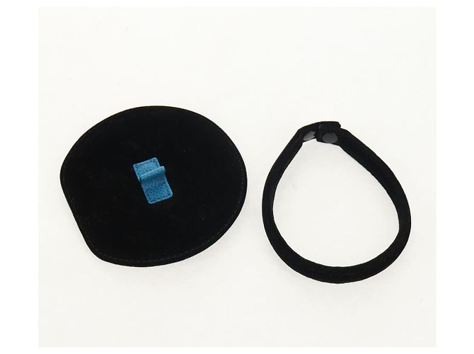 Boîte à bijoux CHANEL COCO Marque Étui Bijoux Cuir Caviar Bleu Or CC Auth 152911V Doré - vue 18
