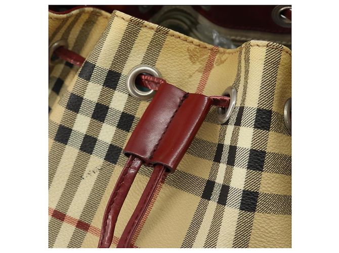 Borsa a spalla Nova Check in PVC beige Auth hk3007 di BURBERRY - vista 10