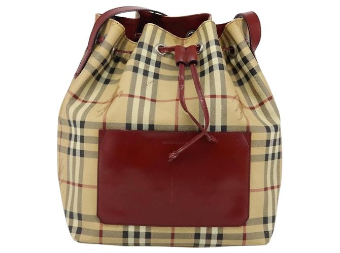 Borsa a spalla Nova Check in PVC beige Auth hk3007 di BURBERRY - vista 13