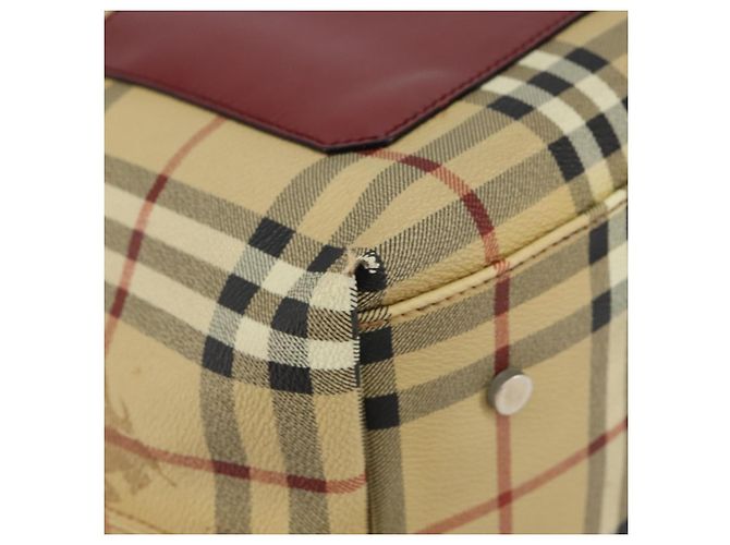 Borsa a spalla Nova Check in PVC beige Auth hk3007 di BURBERRY - vista 14