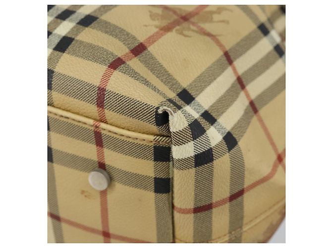 Borsa a spalla Nova Check in PVC beige Auth hk3007 di BURBERRY - vista 15