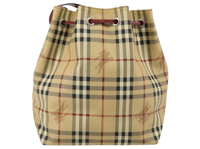 Borsa a spalla Nova Check in PVC beige Auth hk3007 di BURBERRY - vista 2