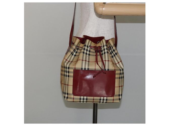 Borsa a spalla Nova Check in PVC beige Auth hk3007 di BURBERRY - vista 23