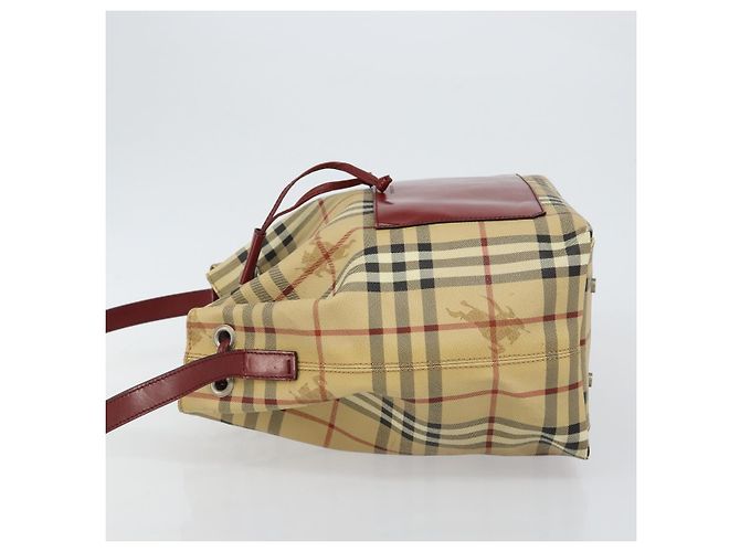 Borsa a spalla Nova Check in PVC beige Auth hk3007 di BURBERRY - vista 4