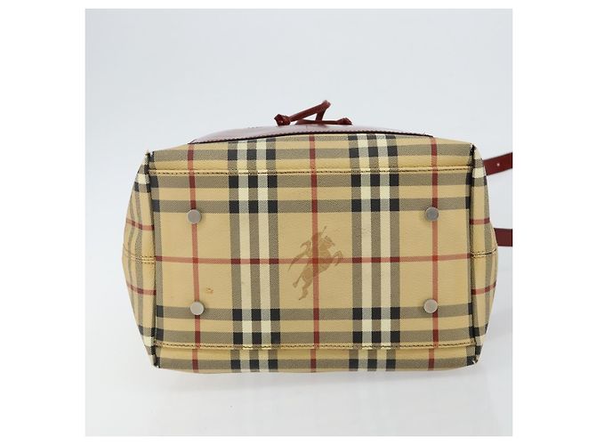 Borsa a spalla Nova Check in PVC beige Auth hk3007 di BURBERRY - vista 5