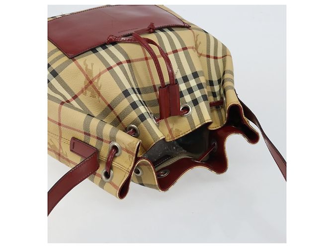 Borsa a spalla Nova Check in PVC beige Auth hk3007 di BURBERRY - vista 6