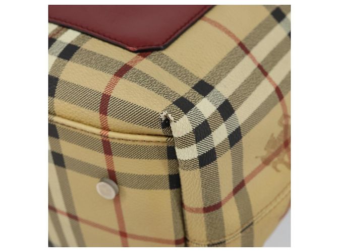 Borsa a spalla Nova Check in PVC beige Auth hk3007 di BURBERRY - vista 9