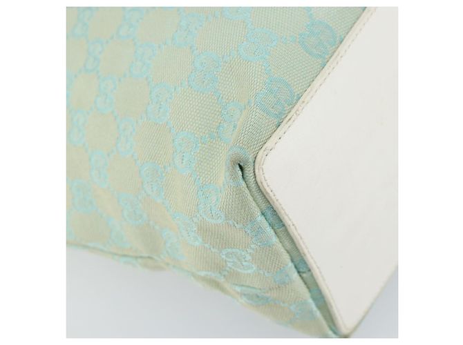 Borsa Tote GG Canvas Gucci Menta Oro 002 1098 3444 Auth gh1620 D'oro Verde - vista 14