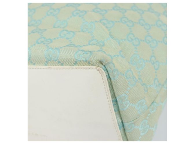 Borsa Tote GG Canvas Gucci Menta Oro 002 1098 3444 Auth gh1620 D'oro Verde - vista 15