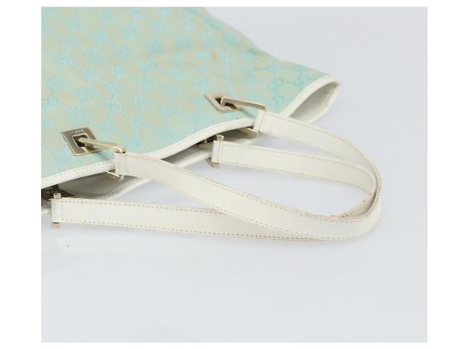 Borsa Tote GG Canvas Gucci Menta Oro 002 1098 3444 Auth gh1620 D'oro Verde - vista 7