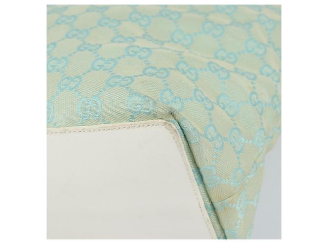 Borsa Tote GG Canvas Gucci Menta Oro 002 1098 3444 Auth gh1620 D'oro Verde - vista 9