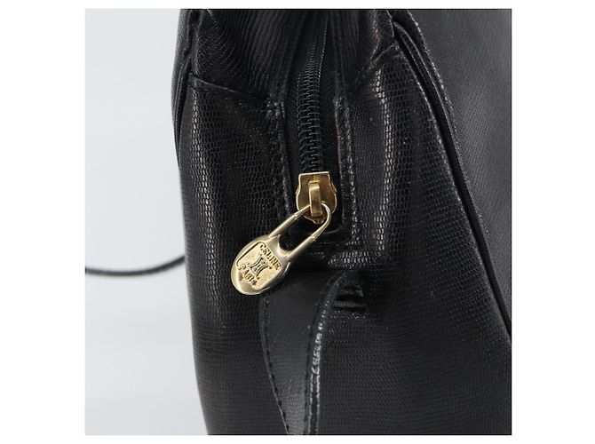 Céline Borsa a Spalla CELINE Circle in Pelle Nera e Oro Auth 159233 Nero D'oro - vista 10