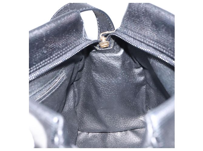 Céline Borsa a Spalla CELINE Circle in Pelle Nera e Oro Auth 159233 Nero D'oro - vista 18