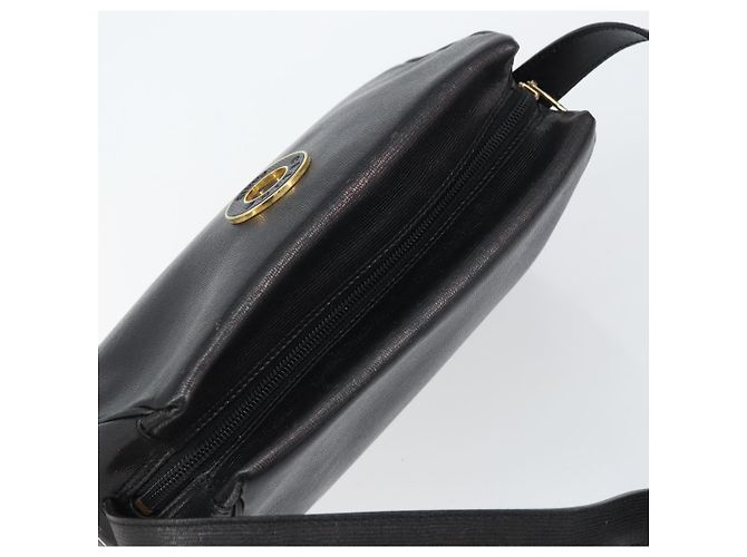 Céline Borsa a Spalla CELINE Circle in Pelle Nera e Oro Auth 159233 Nero D'oro - vista 6
