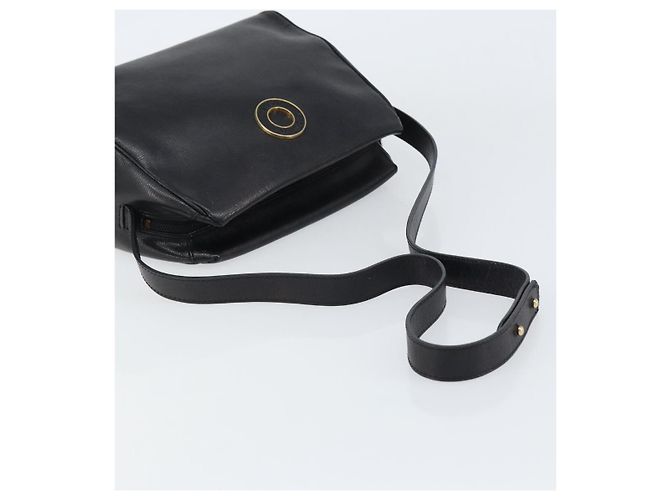 Céline Borsa a Spalla CELINE Circle in Pelle Nera e Oro Auth 159233 Nero D'oro - vista 7
