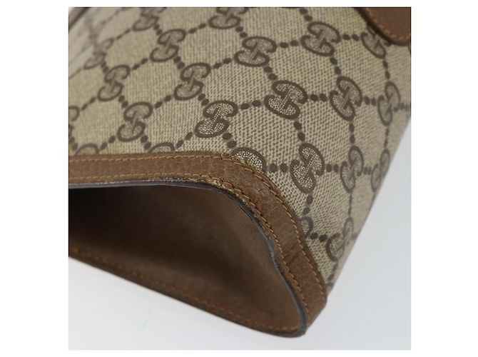 GUCCI GG Supreme Web Sherry Line Clutch Bag PVC Beige Rosso 89 01 033 Auth 150947 - vista 14