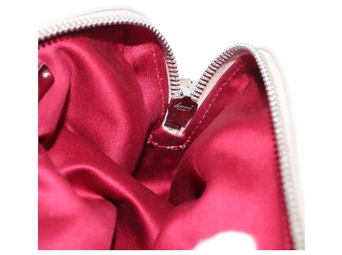 Borsa a spalla in pelle Miu Miu con catena crema argento Auth yk19775 Crudo - vista 19