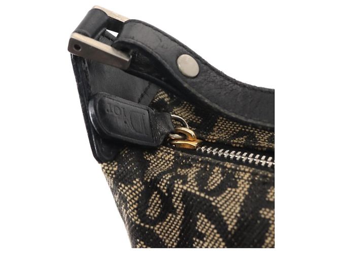 Borsa a mano in tela Trotter Christian Dior blu Auth ar13752 Blu navy - vista 10