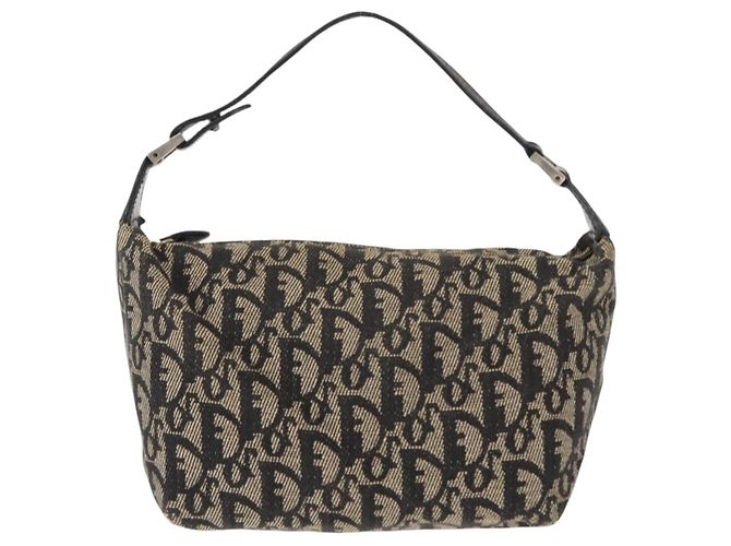 Borsa a mano in tela Trotter Christian Dior blu Auth ar13752 Blu navy - vista 13