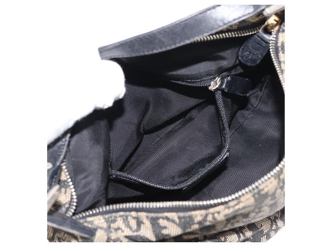 Borsa a mano in tela Trotter Christian Dior blu Auth ar13752 Blu navy - vista 20