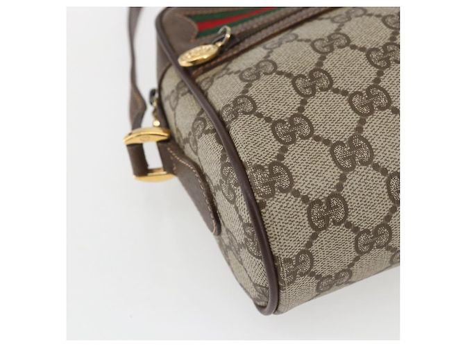 Borsa a Spalla Gucci GG Supreme Web Sherry Line PVC Beige 56 02 087 Auth ep12559 - vista 15