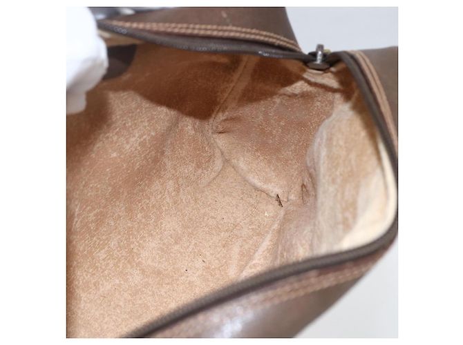 Borsa a Spalla Gucci GG Supreme Web Sherry Line PVC Beige 56 02 087 Auth ep12559 - vista 19