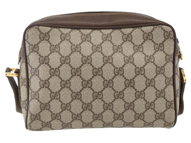 Borsa a Spalla Gucci GG Supreme Web Sherry Line PVC Beige 56 02 087 Auth ep12559 - vista 2