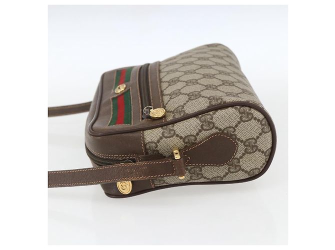 Borsa a Spalla Gucci GG Supreme Web Sherry Line PVC Beige 56 02 087 Auth ep12559 - vista 3