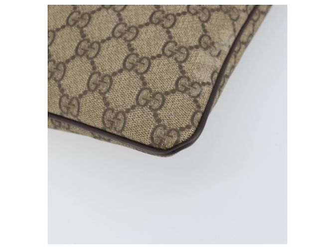 Gucci Borsa a Spalla GG Supreme PVC Beige Oro 201446 Auth BA9409 D'oro - vista 15
