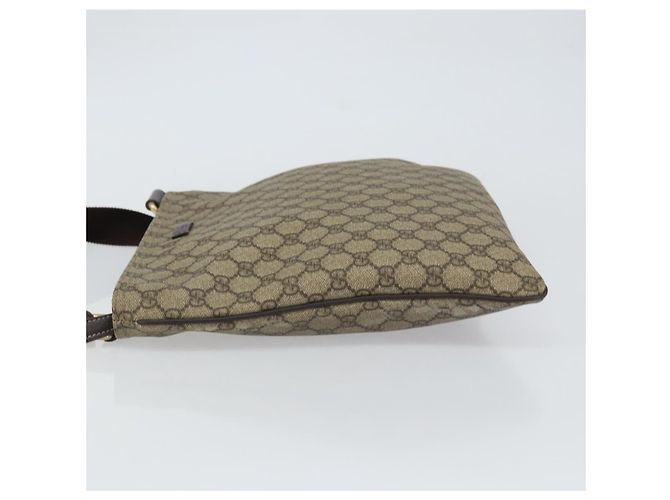 Gucci Borsa a Spalla GG Supreme PVC Beige Oro 201446 Auth BA9409 D'oro - vista 4