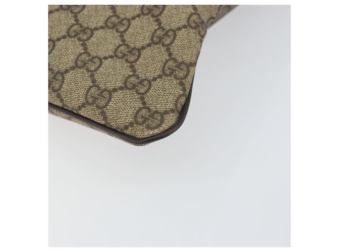 Gucci Borsa a Spalla GG Supreme PVC Beige Oro 201446 Auth BA9409 D'oro - vista 9