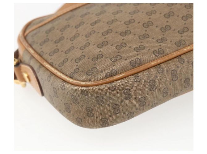Gucci Borsa a Spalla Micro GG Supreme PVC Beige Oro 007 113 0095 Auth ka1300 D'oro - vista 14