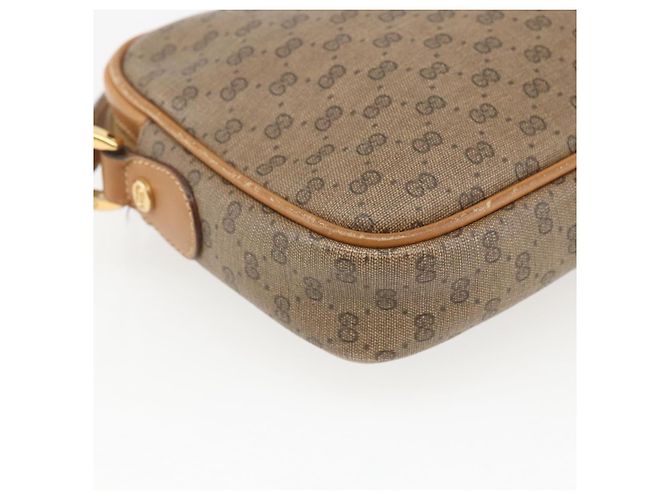 Gucci Borsa a Spalla Micro GG Supreme PVC Beige Oro 007 113 0095 Auth ka1300 D'oro - vista 16