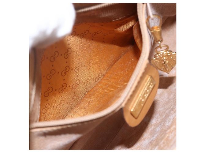 Gucci Borsa a Spalla Micro GG Supreme PVC Beige Oro 007 113 0095 Auth ka1300 D'oro - vista 21