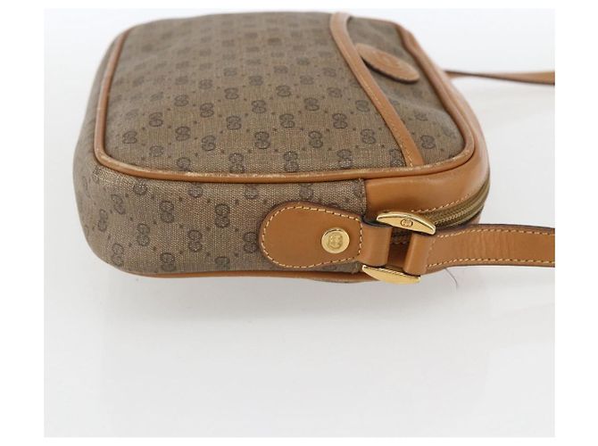 Gucci Borsa a Spalla Micro GG Supreme PVC Beige Oro 007 113 0095 Auth ka1300 D'oro - vista 4