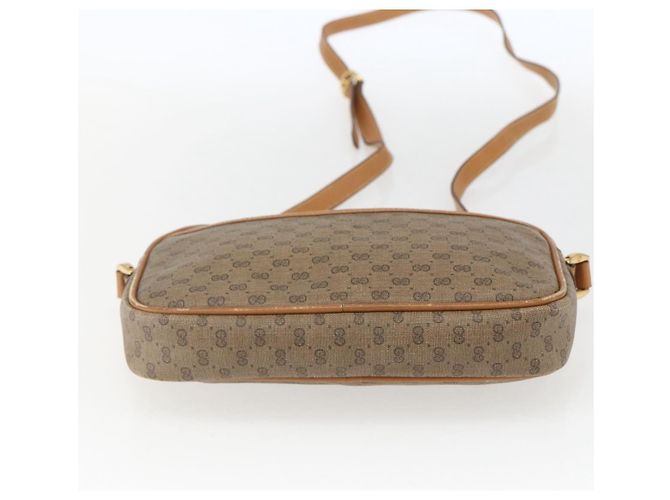 Gucci Borsa a Spalla Micro GG Supreme PVC Beige Oro 007 113 0095 Auth ka1300 D'oro - vista 5