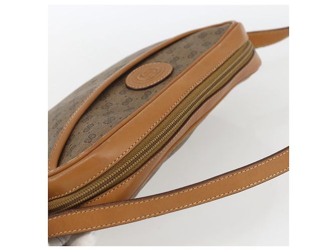 Gucci Borsa a Spalla Micro GG Supreme PVC Beige Oro 007 113 0095 Auth ka1300 D'oro - vista 6